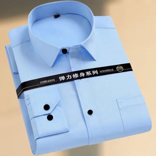 Light_Blue_Cotton_Blend_Solid_Full_Sleeve_Shirt_For_Men