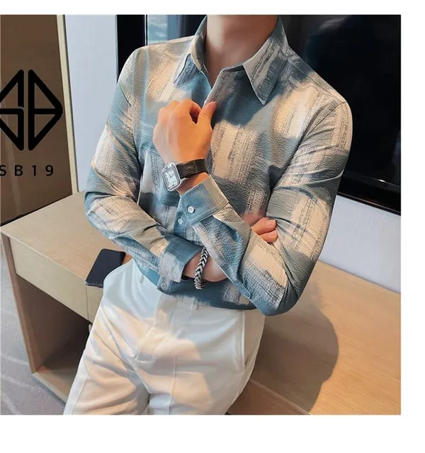 Dark_Green_Polycotton_Printed_Full_Sleeve_Shirt_For_Men