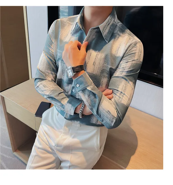 Dark_Green_Polycotton_Printed_Full_Sleeve_Shirt_For_Men