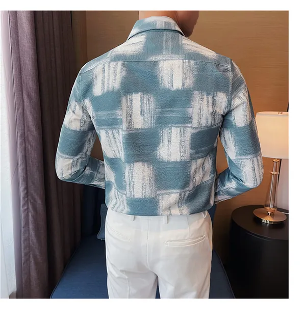 Dark_Green_Polycotton_Printed_Full_Sleeve_Shirt_For_Men