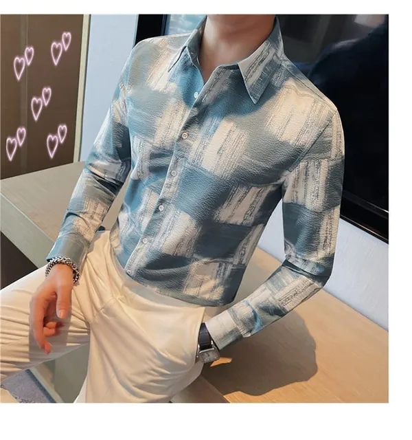 Dark_Green_Polycotton_Printed_Full_Sleeve_Shirt_For_Men