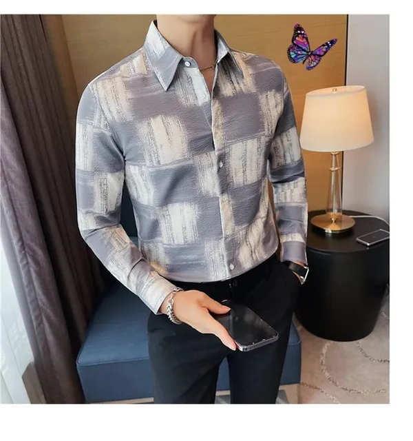 Grey_Polycotton_Printed_Full_Sleeve_Shirt_For_Men