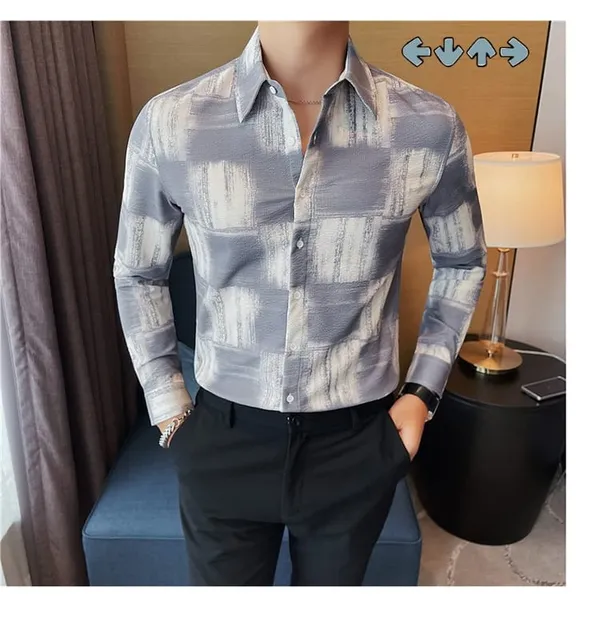 Grey_Polycotton_Printed_Full_Sleeve_Shirt_For_Men