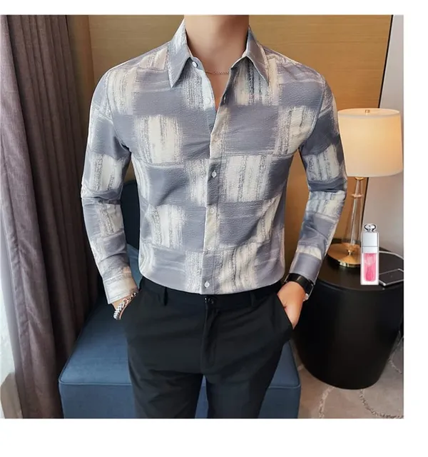 Grey_Polycotton_Printed_Full_Sleeve_Shirt_For_Men
