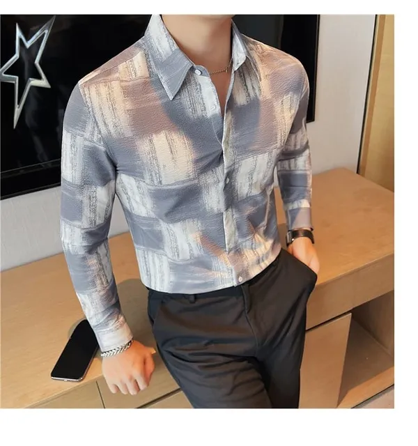Grey_Polycotton_Printed_Full_Sleeve_Shirt_For_Men