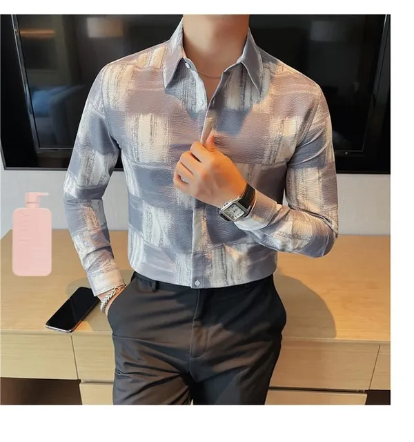 Grey_Polycotton_Printed_Full_Sleeve_Shirt_For_Men