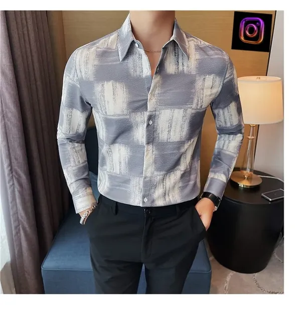 Grey_Polycotton_Printed_Full_Sleeve_Shirt_For_Men