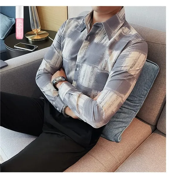 Grey_Polycotton_Printed_Full_Sleeve_Shirt_For_Men