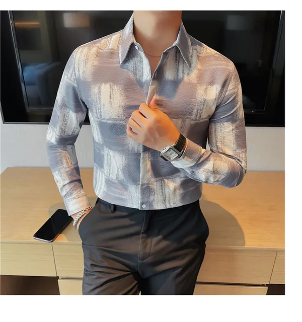 Grey_Polycotton_Printed_Full_Sleeve_Shirt_For_Men