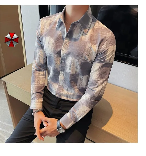 Grey_Polycotton_Printed_Full_Sleeve_Shirt_For_Men