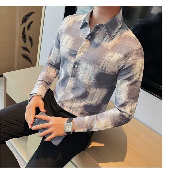 Grey_Polycotton_Printed_Full_Sleeve_Shirt_For_Men