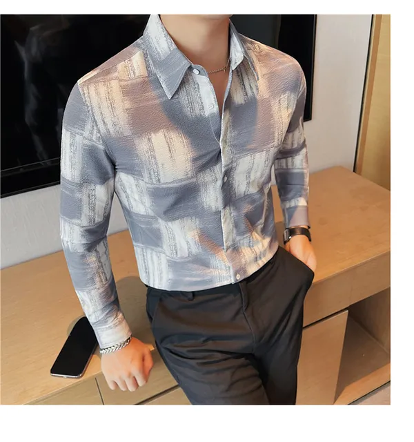 Grey_Polycotton_Printed_Full_Sleeve_Shirt_For_Men
