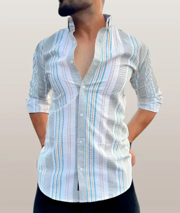 White_Polycotton_Printed_Full_Sleeve_Shirt_For_Men
