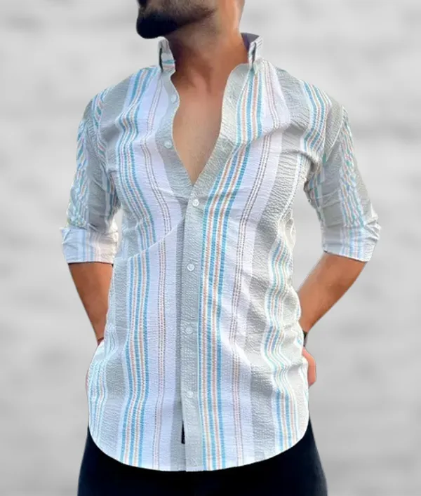 White_Polycotton_Printed_Full_Sleeve_Shirt_For_Men