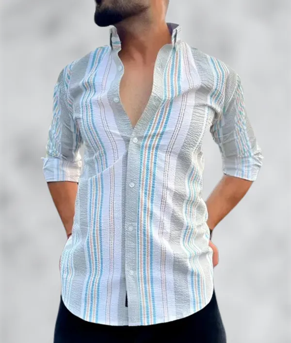 White_Polycotton_Printed_Full_Sleeve_Shirt_For_Men