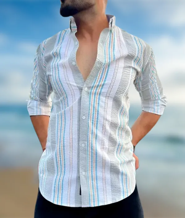 White_Polycotton_Printed_Full_Sleeve_Shirt_For_Men