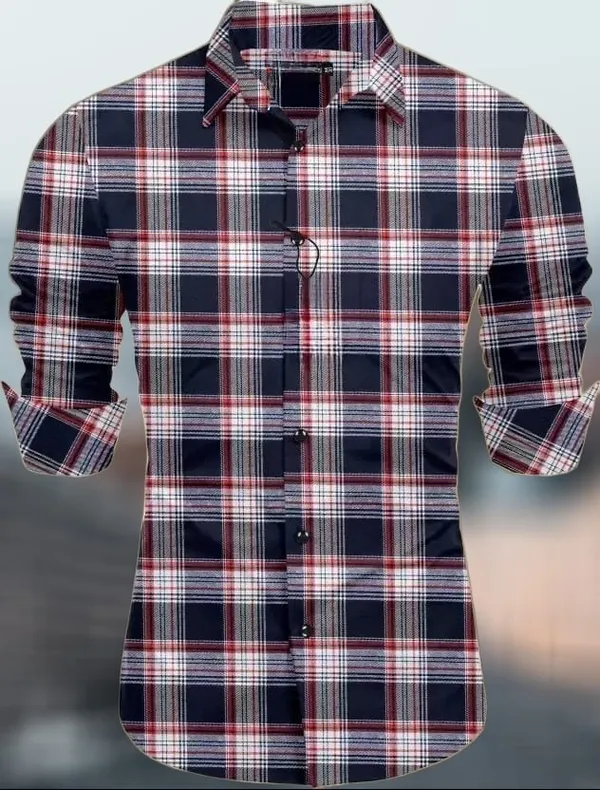 White_Cotton_Linen_Checkered_Full_Sleeve_Shirt_For_Men