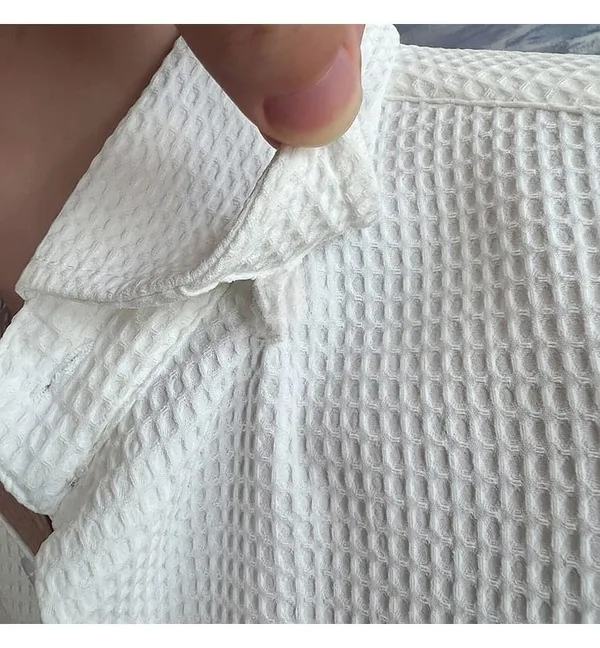 White_Cotton_Blend_Solid_Full_Sleeve_Shirt_For_Men