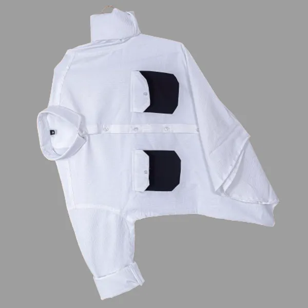 White_Cotton_Blend_Solid_Full_Sleeve_Shirt_For_Men