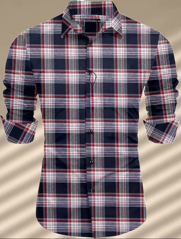Multicolor_Polycotton_Checkered_Full_Sleeve_Shirt_For_Men