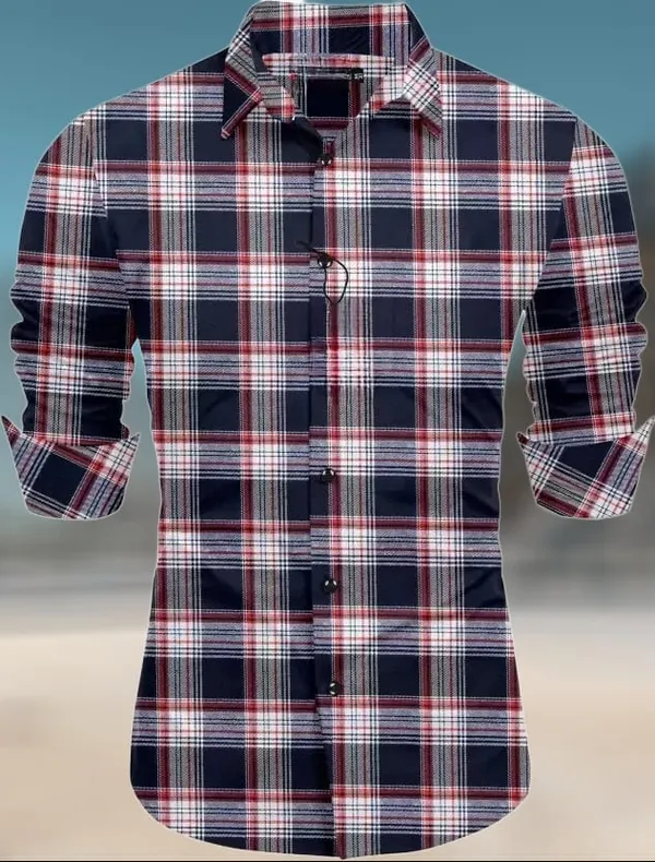 Multicolor_Polycotton_Checkered_Full_Sleeve_Shirt_For_Men