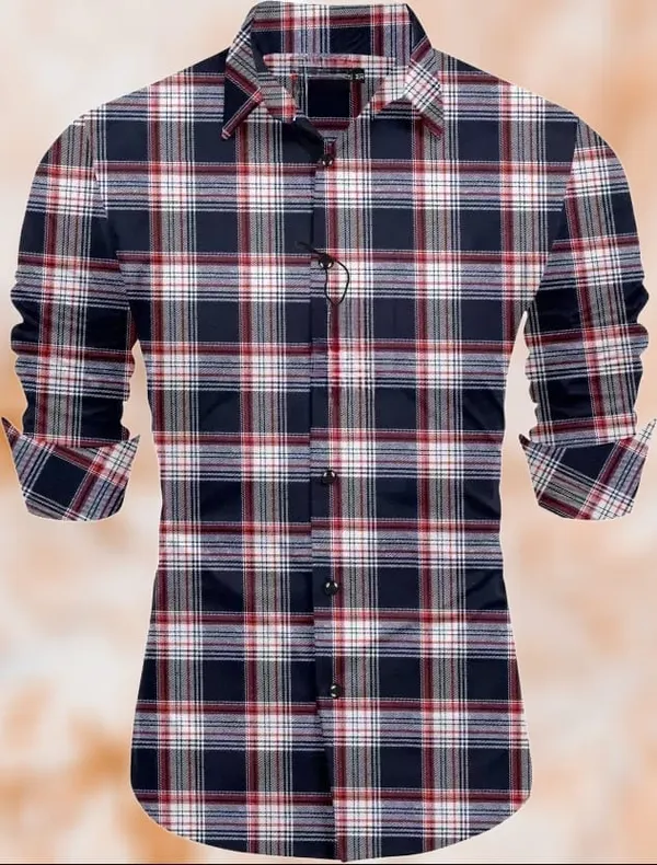 Multicolor_Polycotton_Checkered_Full_Sleeve_Shirt_For_Men