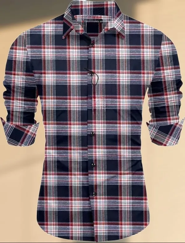 Multicolor_Polycotton_Checkered_Full_Sleeve_Shirt_For_Men