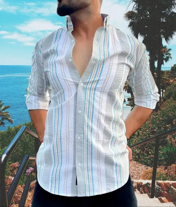 White_Polycotton_Printed_Full_Sleeve_Shirt_For_Men