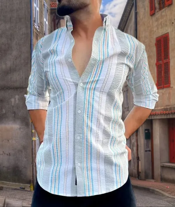 White_Polycotton_Printed_Full_Sleeve_Shirt_For_Men