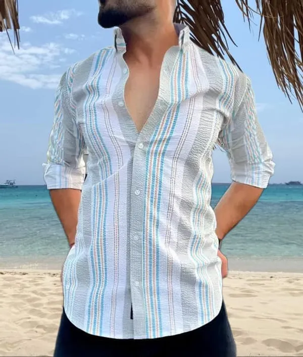 White_Polycotton_Printed_Full_Sleeve_Shirt_For_Men