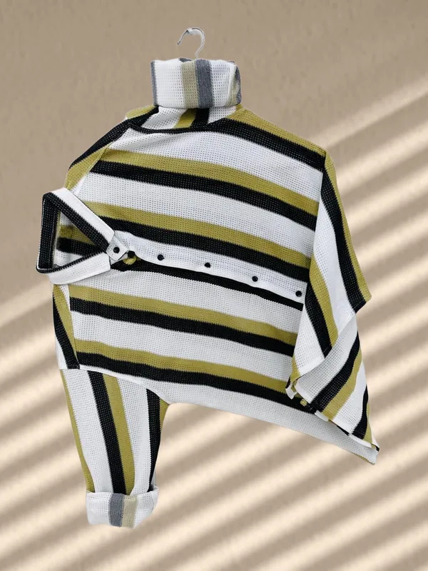 Yellow_Polycotton_Striped_Full_Sleeve_Shirt_For_Men