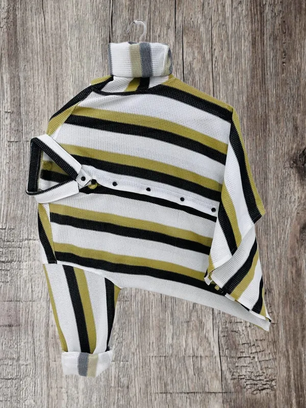 Yellow_Polycotton_Striped_Full_Sleeve_Shirt_For_Men