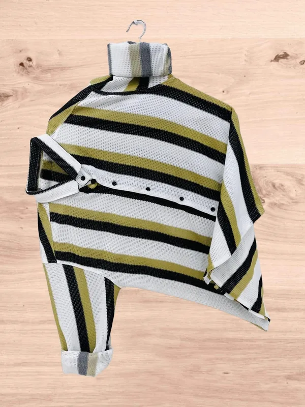 Yellow_Polycotton_Striped_Full_Sleeve_Shirt_For_Men