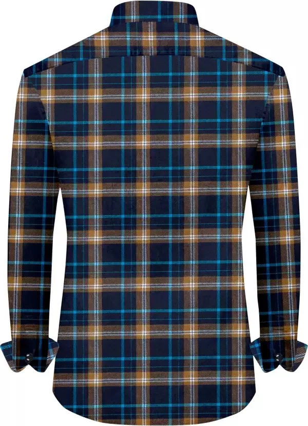 Multicolor_Polycotton_Checkered_Full_Sleeve_Shirt_For_Men