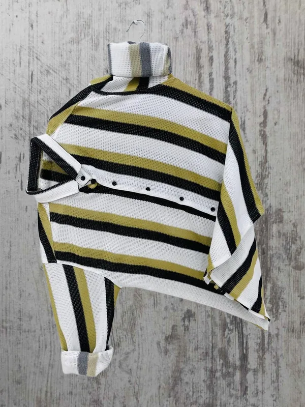 Yellow__Polycotton_Self_Design_Full_Sleeve_Shirt_For_Men