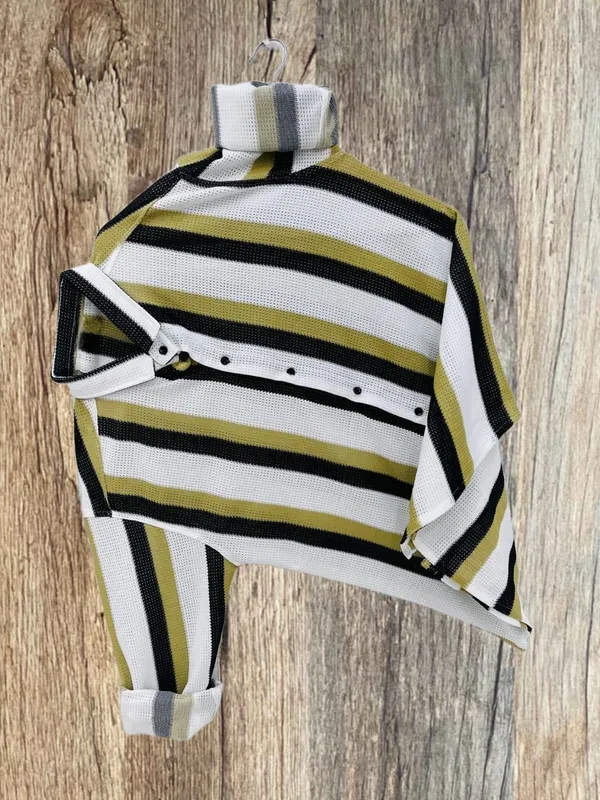 Yellow__Polycotton_Self_Design_Full_Sleeve_Shirt_For_Men