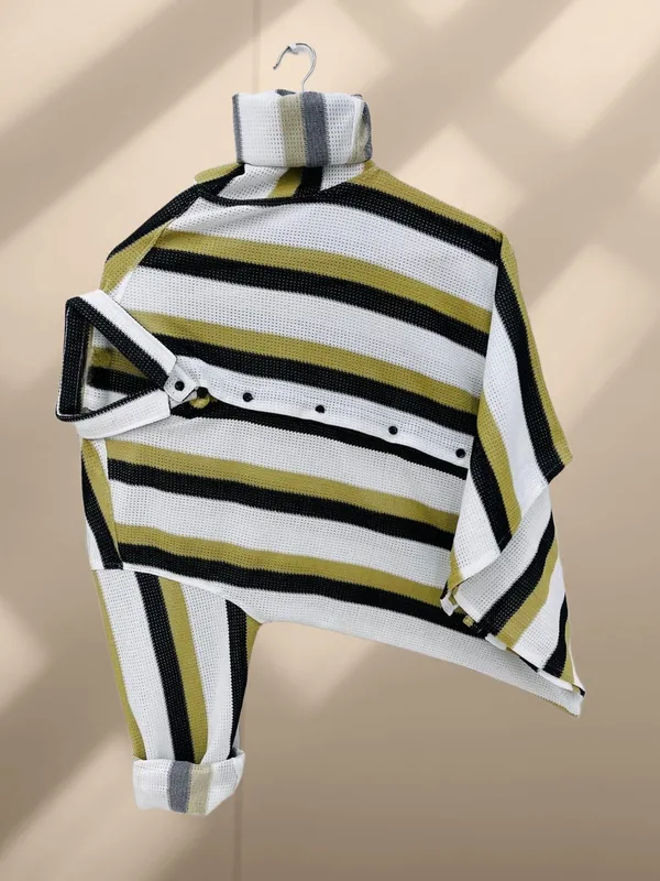 Yellow__Polycotton_Self_Design_Full_Sleeve_Shirt_For_Men