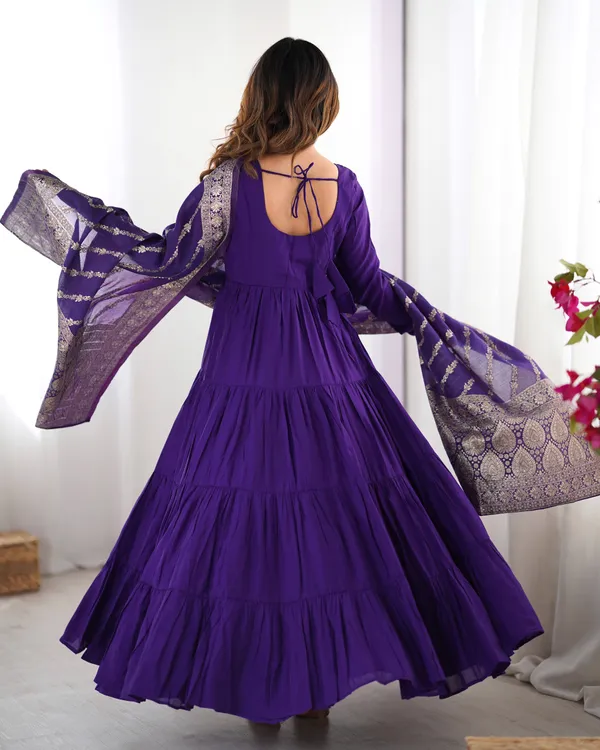 Purple__Pure_Soft_Roman_Silk_Chanderi_Discharge_Print_Kedia_Style_Kurta_With_Dupatta_&_Palazzo