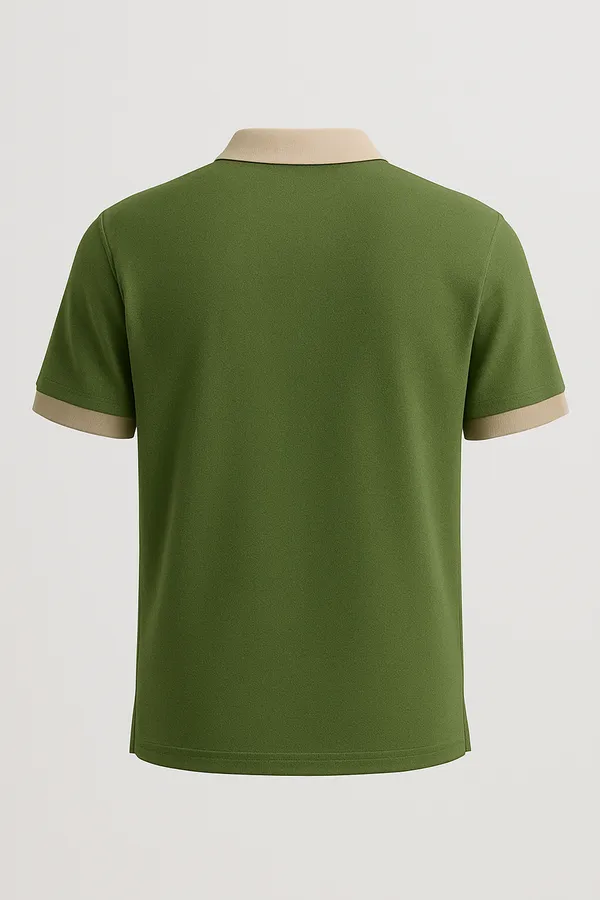 Olive_Half_Sleeve_Matty_Fabric_Polo_T-Shirt_|_For_Men