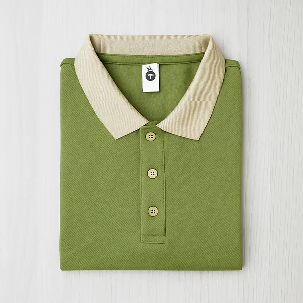 Olive_Half_Sleeve_Matty_Fabric_Polo_T-Shirt_|_For_Men