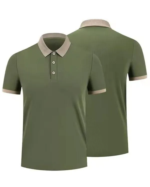 Olive_Half_Sleeve_Matty_Fabric_Polo_T-Shirt_|_For_Men