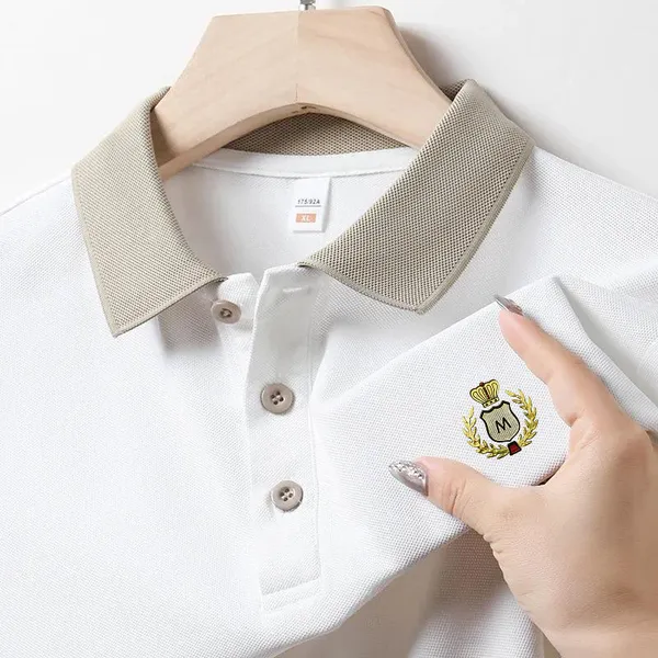 Trendytee White Men Polo T-Shirt - Image 1