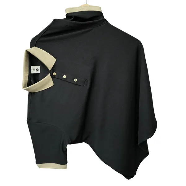 Black_Half_Sleeve_Matty_Fabric_Polo_T-Shirt_|_For_Men