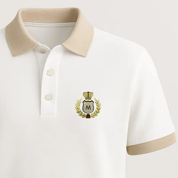 White_Half_Sleeve_Matty_Fabric_Polo_T-Shirt_|_For_Men