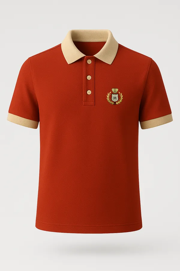 Orange_Half_Sleeve_Matty_Fabric_Polo_T-Shirt_|_For_Men