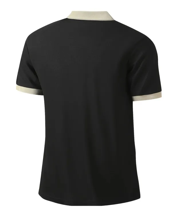 Black_Half_Sleeve_Matty_Fabric_Polo_T-Shirt_|_For_Men