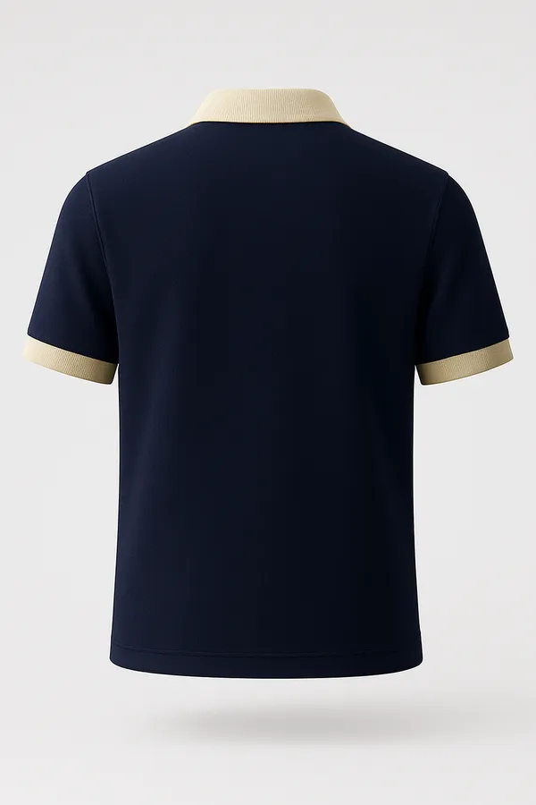 Navy_Blue_Half_Sleeve_Matty_Fabric_Polo_T-Shirt_|_For_Men