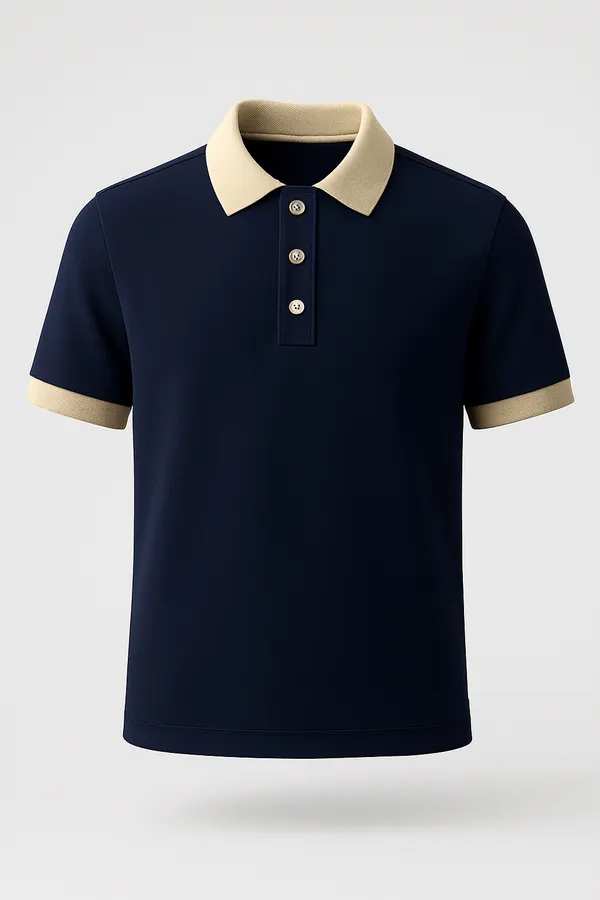 Navy_Blue_Half_Sleeve_Matty_Fabric_Polo_T-Shirt_|_For_Men