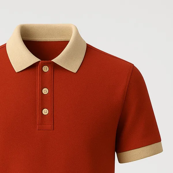 Orange_Half_Sleeve_Matty_Fabric_Polo_T-Shirt_|_For_Men