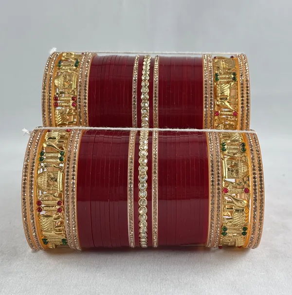 Blood_Red_Alloy,_Acrylic_Plastic_Bridal_Golden_Chooda_Set